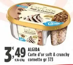 Rossotono Carrefour Algida Carte d'or soft & crunchy offerta