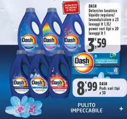 Rossotono Carrefour Detergente lavatrice liquido Dash offerta