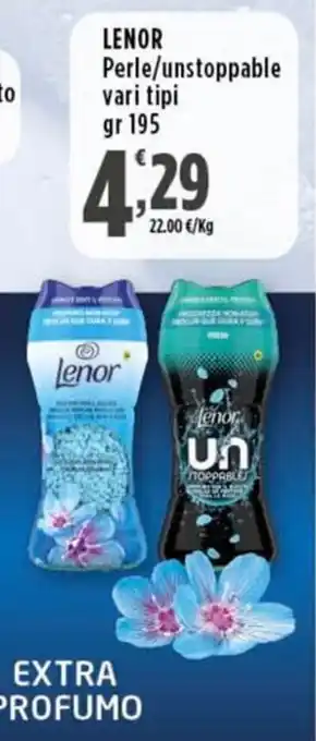 Rossotono Carrefour Lenor Perle/unstoppable offerta