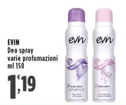 Rossotono Carrefour Evin Deo spray offerta