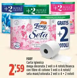 Rossotono Carrefour FOXY Carta igienica offerta