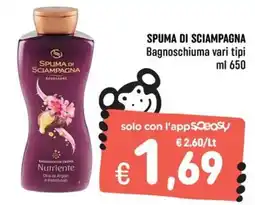 Rossotono Carrefour SPUMA DI SCIAMPAGNA Bagnoschiuma offerta