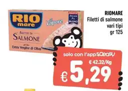Rossotono Carrefour Rio mare Filetto di Salmone offerta