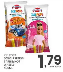 Despar Ice pops dolci preziosi barbie/hot wheels offerta