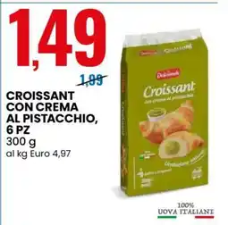 Eurospin Croissant con crema al pistacchio, 6 pz offerta