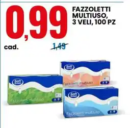 Eurospin FAZZOLETTI MULTIUSO offerta