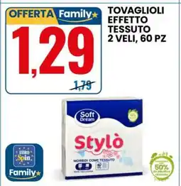 Eurospin TOVAGLIOLI EFFETTO TESSUTO offerta