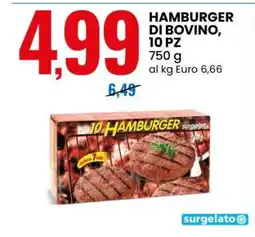 Eurospin Hamburger Di Bovino,10 Pz offerta