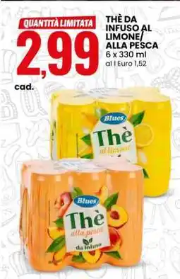Eurospin THÈ DA INFUSO AL LIMONE/ALLA PESCA offerta
