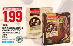 Eurospin BIG CIOC BIANCHI CON BISCOTTO/AL PISTACCHIO, 3 PZ offerta