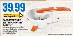 Eurospin PASSAVERDURE ELETTRICO PASSI 'ARIETE' offerta
