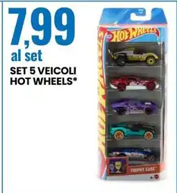 Eurospin Set 5 Veicoli 'Hot Wheels' offerta
