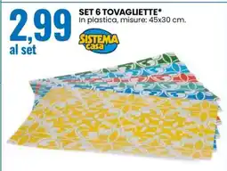 Eurospin SET 6 TOVAGLIETTE offerta