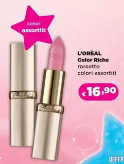 Acqua & Sapone L'ORÉAL Color Riche offerta