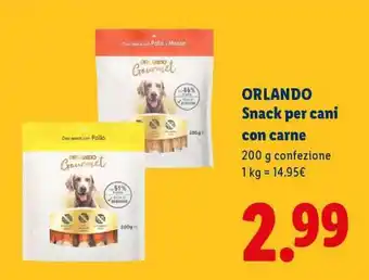 Lidl ORLANDO Snack per cani con carne offerta