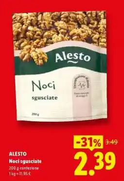 Lidl Alesto Noci sgusciate offerta