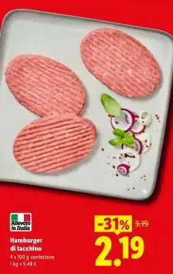 Lidl Hamburger Di Tacchino offerta