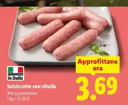 Lidl Salsiccette con vitello offerta