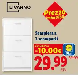 Lidl Scarpiera a 3 scomparti offerta