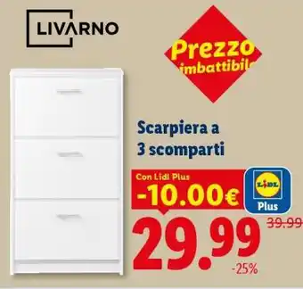 Scarpiera a 3 scomparti