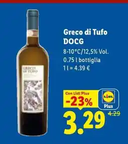Lidl Greco di Tufo DOCG offerta