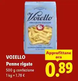 Lidl VOIELLO Penne rigate offerta