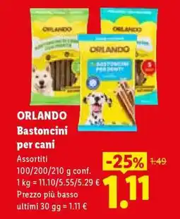 Lidl Orlando Bastoncini per cani offerta