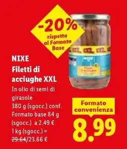Lidl NIXE Filetti di acciughe XXL offerta