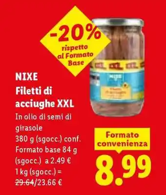 NIXE Filetti di acciughe XXL