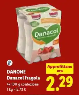 Lidl DANONE Danacol fragola offerta