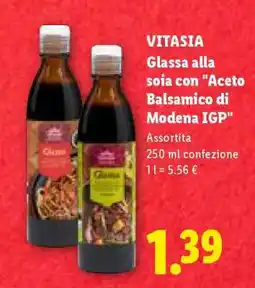 Lidl Vitasia Glassa alla soia con 'Aceto Balsamico di Modena IGP' offerta