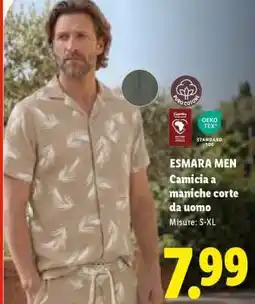 Lidl ESMARA MEN Camicia a maniche corte da uomo offerta