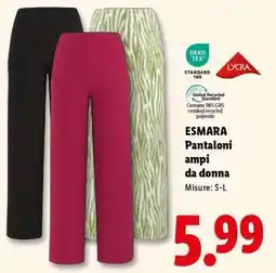 Lidl esmara Pantaloni ampi da donna offerta