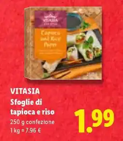 Lidl VITASIA Sfoglie di tapioca e riso offerta