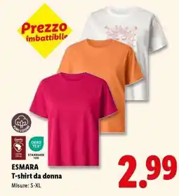Lidl esmara T-shirt da donna offerta
