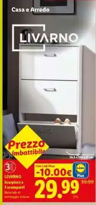 Lidl LIVARNO Scarpiera a 3 scomparti offerta