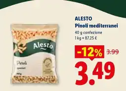 Lidl Alesto Pinoli mediterranei offerta