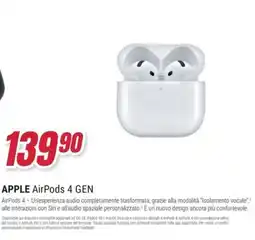 Trony Apple airpods 4 gen offerta