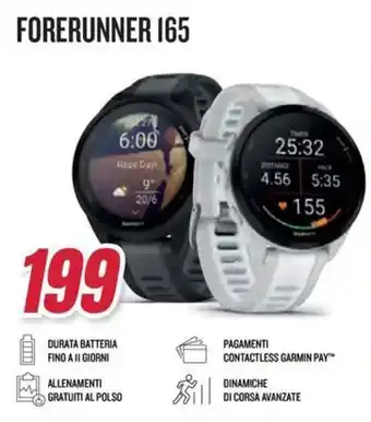 Trony Garmin forerunner 165 offerta