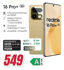 Trony Realme 16 Pro+ 5G offerta