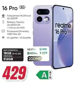 Trony Realme 16 Pro 5G offerta