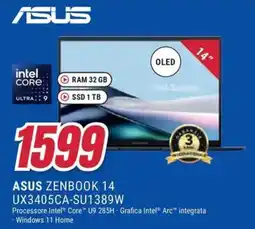 Trony Asus zenbook 14 UX3405CA-SU1389W offerta