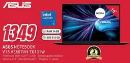 Trony Asus notebook V16 V3607VH-TK131W offerta