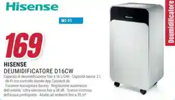 Trony Hisense deumidificatore D16CW offerta