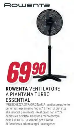 Trony Rowenta ventilatore a piantana turbo essential offerta