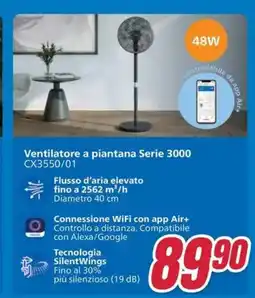 Trony Philips Ventilatore a piantana Serie 3000 CX3550/01 offerta