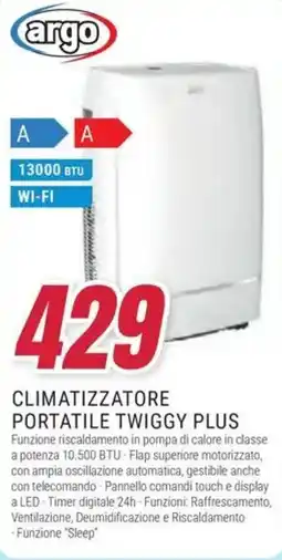 Trony Argo climatizzatore portatile twiggy plus offerta
