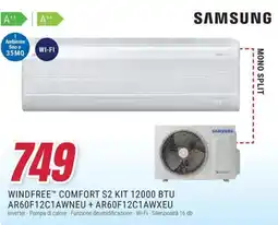 Trony Samsung windfreecomfort S2 KIT 12000 BTU AR60F12C1AWNEU + AR60F12C1AWXEU offerta