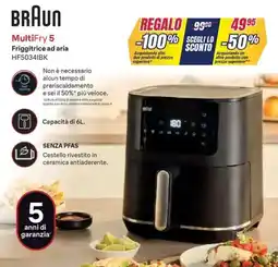 Trony Braun MultiFry 5 Friggitrice ad aria HF50341BK offerta