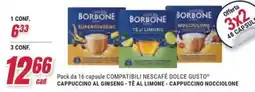 Trony Caffè borbone compatibili nescafé dolce gusto cappuccino al ginseng, tè al limone cappuccino nocciolone offerta